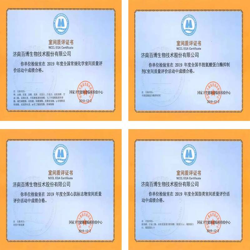 बाइबो बायोटेकले २०१९ मा राष्ट्रिय निरीक्षण केन्द्रबाट बहु गुणस्तर मूल्याङ्कन प्रमाणपत्रहरू प्राप्त गर्‍यो
